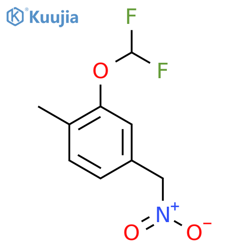 2-(difluoromethoxy)-1-methyl-4-(nitromethyl)benzene structure
