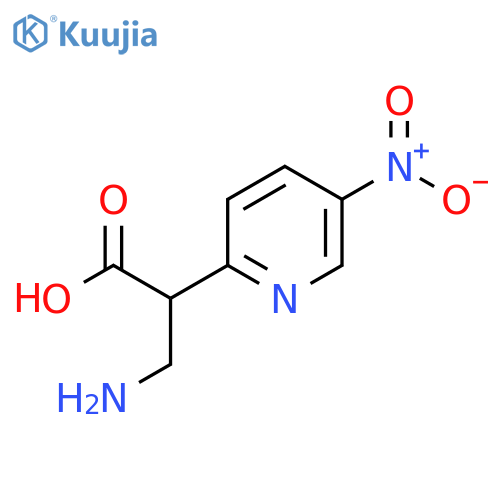 3-amino-2-(5-nitropyridin-2-yl)propanoic acid structure