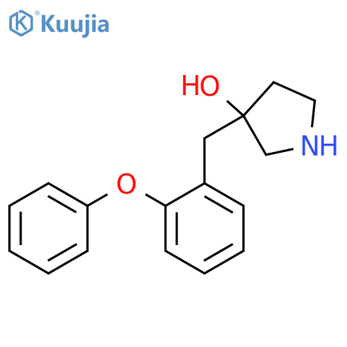 3-(2-phenoxyphenyl)methylpyrrolidin-3-ol structure