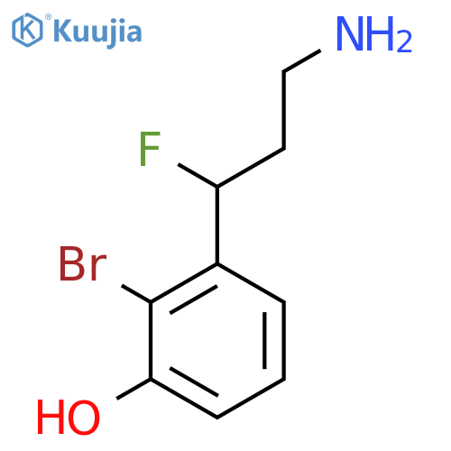3-(3-amino-1-fluoropropyl)-2-bromophenol structure