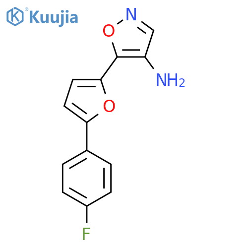 5-5-(4-fluorophenyl)furan-2-yl-1,2-oxazol-4-amine structure