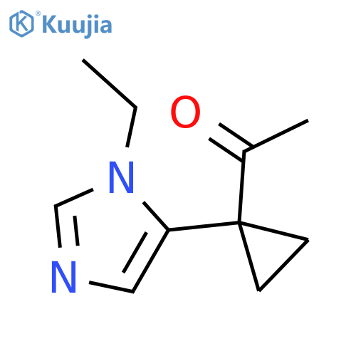 1-1-(1-ethyl-1H-imidazol-5-yl)cyclopropylethan-1-one structure