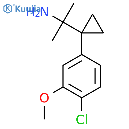2-1-(4-chloro-3-methoxyphenyl)cyclopropylpropan-2-amine structure