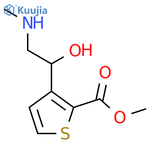 methyl 3-1-hydroxy-2-(methylamino)ethylthiophene-2-carboxylate structure