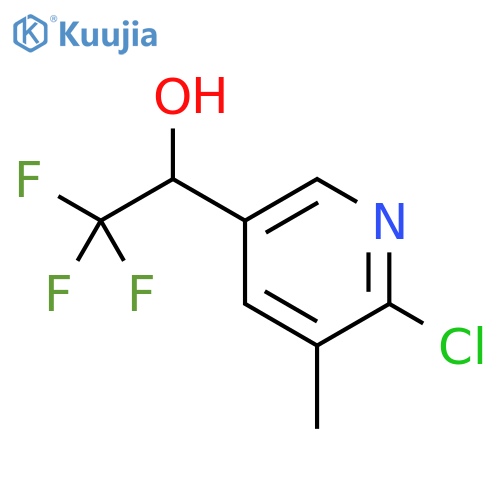 1-(6-chloro-5-methylpyridin-3-yl)-2,2,2-trifluoroethan-1-ol structure