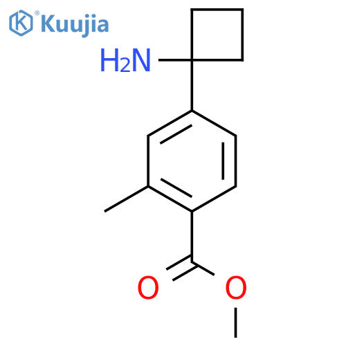 methyl 4-(1-aminocyclobutyl)-2-methylbenzoate structure