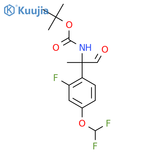 tert-butyl N-{2-4-(difluoromethoxy)-2-fluorophenyl-1-oxopropan-2-yl}carbamate structure