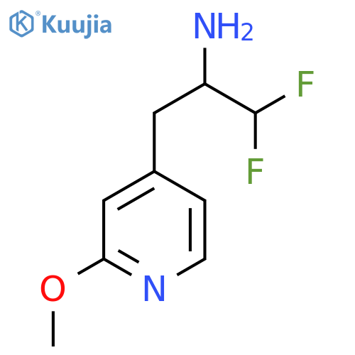 1,1-difluoro-3-(2-methoxypyridin-4-yl)propan-2-amine structure