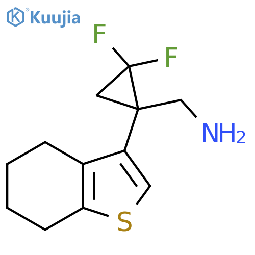 2,2-difluoro-1-(4,5,6,7-tetrahydro-1-benzothiophen-3-yl)cyclopropylmethanamine structure