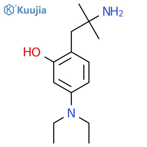 2-(2-amino-2-methylpropyl)-5-(diethylamino)phenol structure