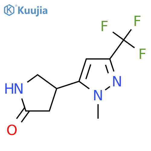 4-1-methyl-3-(trifluoromethyl)-1H-pyrazol-5-ylpyrrolidin-2-one structure