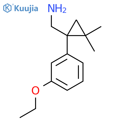 1-(3-ethoxyphenyl)-2,2-dimethylcyclopropylmethanamine structure