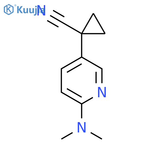 1-6-(dimethylamino)pyridin-3-ylcyclopropane-1-carbonitrile structure