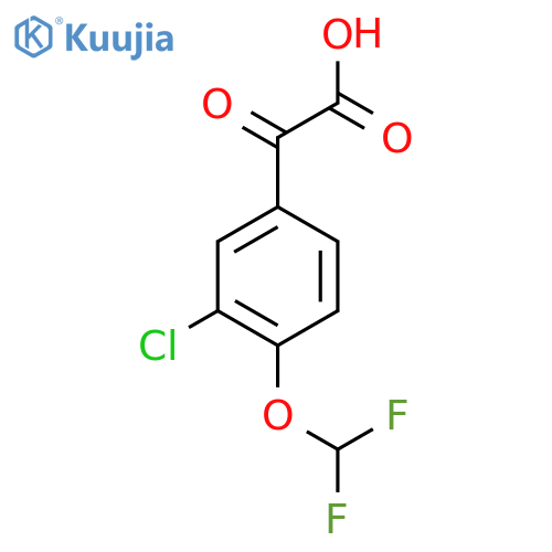 2-3-chloro-4-(difluoromethoxy)phenyl-2-oxoacetic acid structure