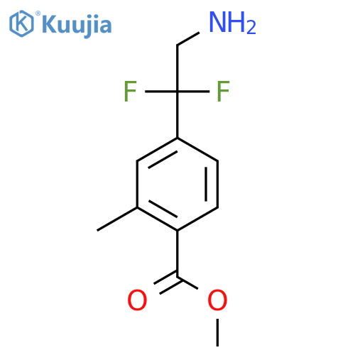 methyl 4-(2-amino-1,1-difluoroethyl)-2-methylbenzoate structure
