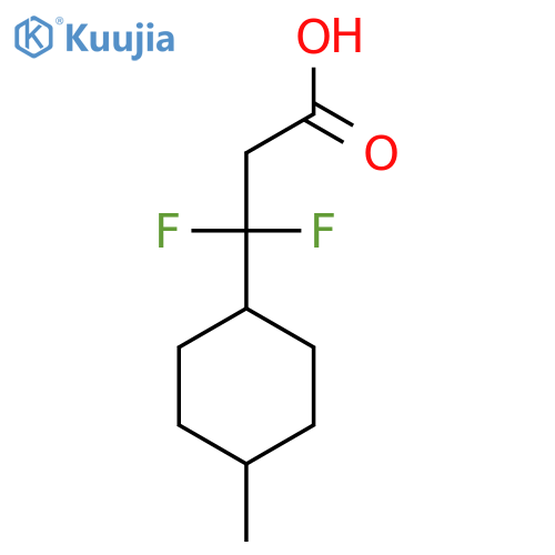 3,3-difluoro-3-(4-methylcyclohexyl)propanoic acid structure
