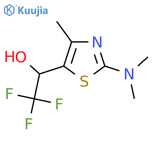 1-2-(dimethylamino)-4-methyl-1,3-thiazol-5-yl-2,2,2-trifluoroethan-1-ol structure