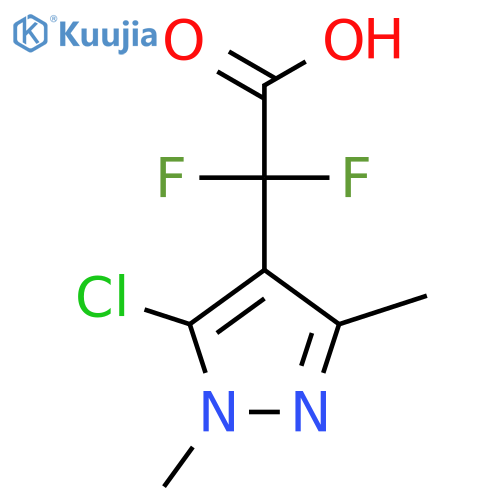 2-(5-chloro-1,3-dimethyl-1H-pyrazol-4-yl)-2,2-difluoroacetic acid structure
