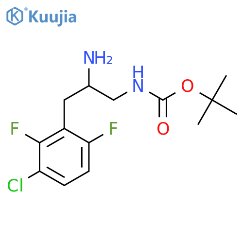 tert-butyl N-2-amino-3-(3-chloro-2,6-difluorophenyl)propylcarbamate structure