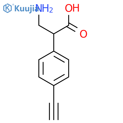 3-Amino-2-(4-ethynylphenyl)propanoic acid structure