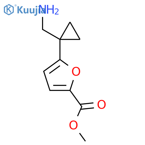 methyl 5-1-(aminomethyl)cyclopropylfuran-2-carboxylate structure
