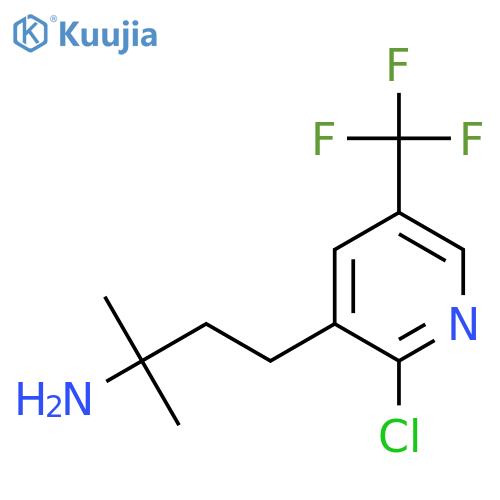 4-2-chloro-5-(trifluoromethyl)pyridin-3-yl-2-methylbutan-2-amine structure