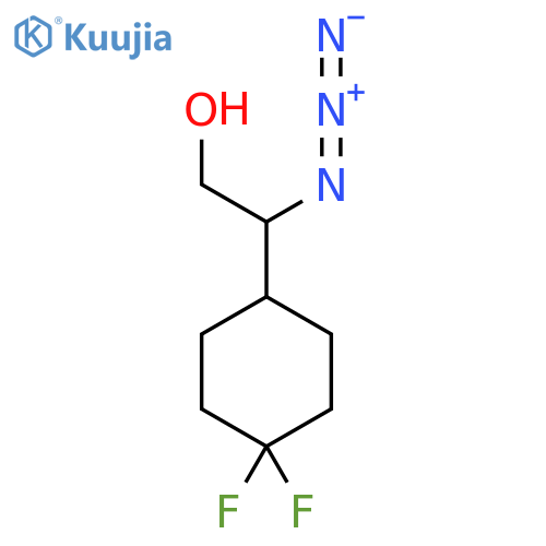 2-Azido-2-(4,4-difluorocyclohexyl)ethan-1-ol structure