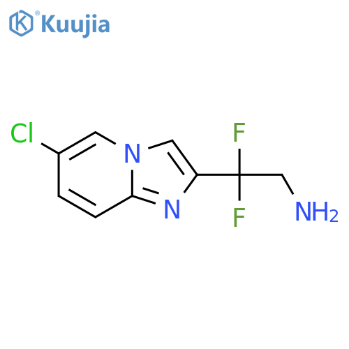 2-{6-chloroimidazo1,2-apyridin-2-yl}-2,2-difluoroethan-1-amine structure