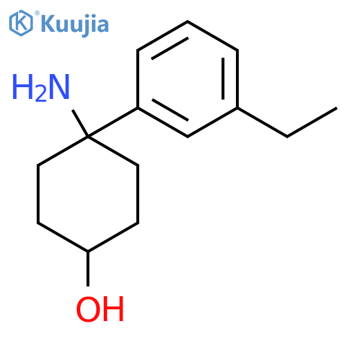 4-Amino-4-(3-ethylphenyl)cyclohexan-1-ol structure