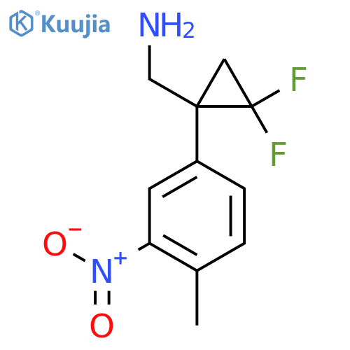 2,2-difluoro-1-(4-methyl-3-nitrophenyl)cyclopropylmethanamine structure