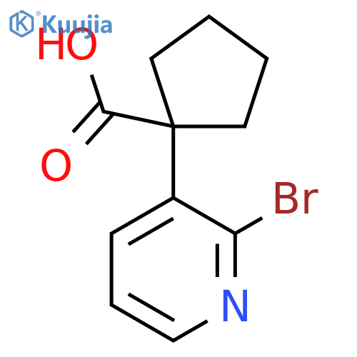 1-(2-bromopyridin-3-yl)cyclopentane-1-carboxylic acid structure
