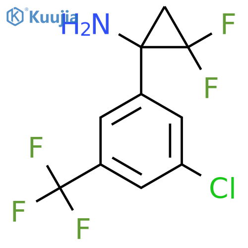 1-3-chloro-5-(trifluoromethyl)phenyl-2,2-difluorocyclopropan-1-amine structure