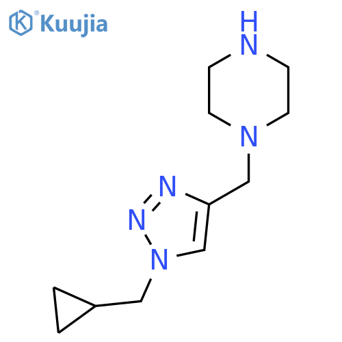 1-{1-(cyclopropylmethyl)-1H-1,2,3-triazol-4-ylmethyl}piperazine structure