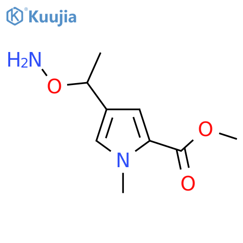 methyl 4-1-(aminooxy)ethyl-1-methyl-1H-pyrrole-2-carboxylate structure