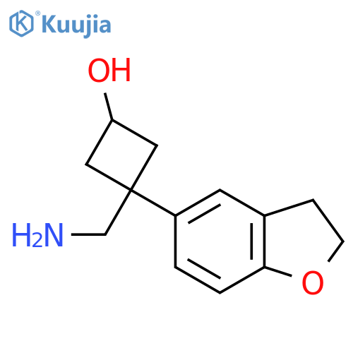3-(Aminomethyl)-3-(2,3-dihydro-1-benzofuran-5-yl)cyclobutan-1-ol structure