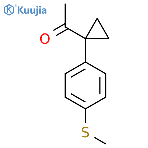 1-{1-4-(methylsulfanyl)phenylcyclopropyl}ethan-1-one structure