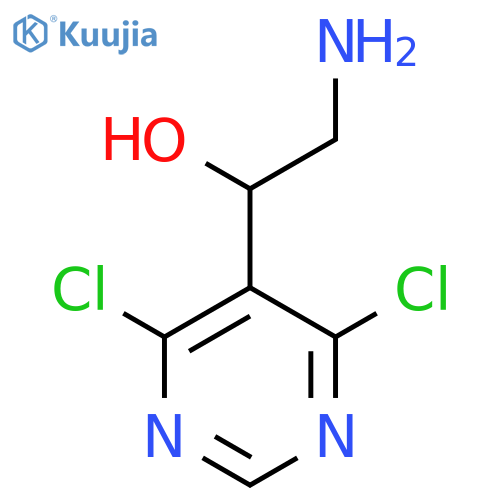 2-amino-1-(4,6-dichloropyrimidin-5-yl)ethan-1-ol structure