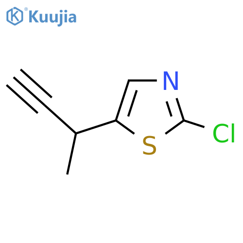 5-(but-3-yn-2-yl)-2-chloro-1,3-thiazole structure
