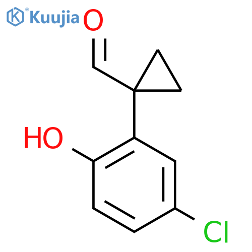 1-(5-chloro-2-hydroxyphenyl)cyclopropane-1-carbaldehyde structure