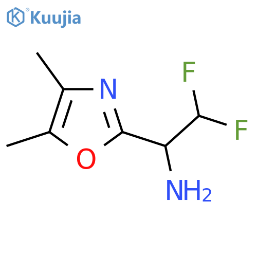 1-(dimethyl-1,3-oxazol-2-yl)-2,2-difluoroethan-1-amine structure