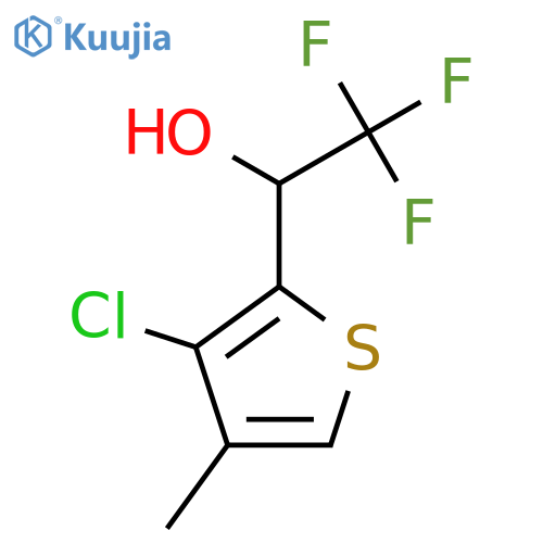 1-(3-chloro-4-methylthiophen-2-yl)-2,2,2-trifluoroethan-1-ol structure