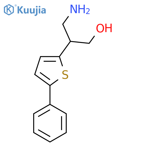 3-amino-2-(5-phenylthiophen-2-yl)propan-1-ol structure