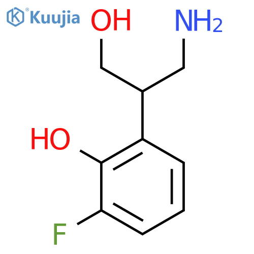 2-(1-amino-3-hydroxypropan-2-yl)-6-fluorophenol structure