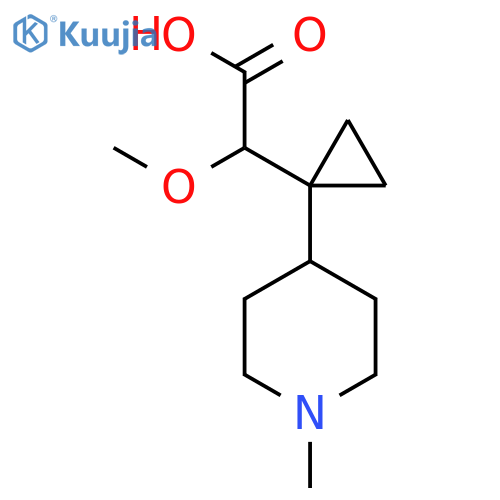 2-methoxy-2-1-(1-methylpiperidin-4-yl)cyclopropylacetic acid structure