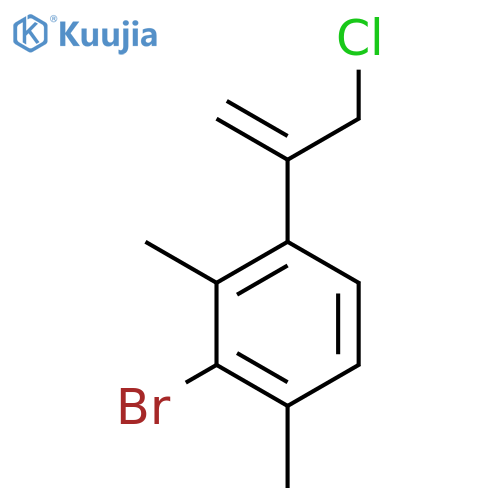 2-bromo-4-(3-chloroprop-1-en-2-yl)-1,3-dimethylbenzene structure