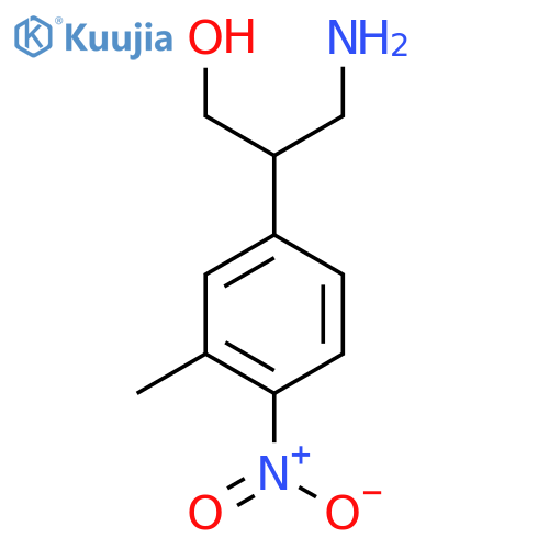 3-amino-2-(3-methyl-4-nitrophenyl)propan-1-ol structure