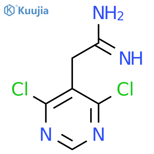 2-(4,6-dichloropyrimidin-5-yl)ethanimidamide structure