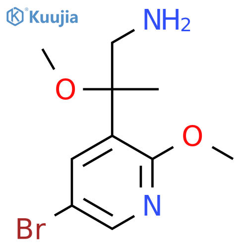 2-(5-bromo-2-methoxypyridin-3-yl)-2-methoxypropan-1-amine structure