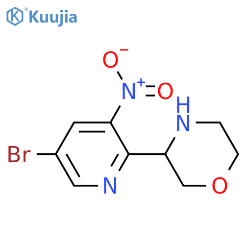 3-(5-bromo-3-nitropyridin-2-yl)morpholine structure
