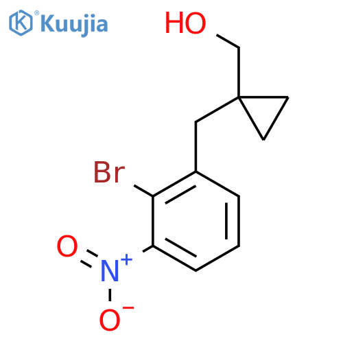 {1-(2-bromo-3-nitrophenyl)methylcyclopropyl}methanol structure